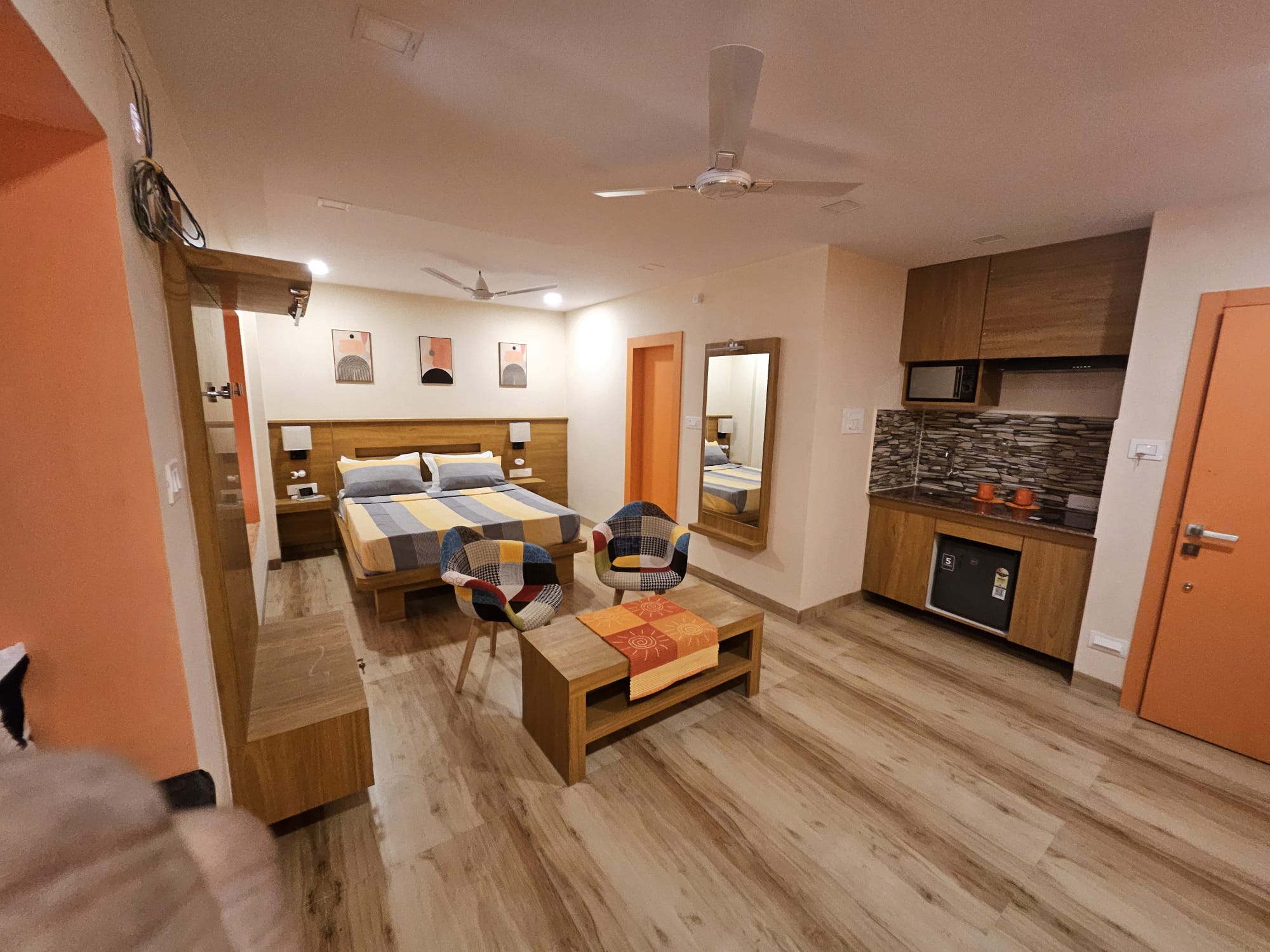 Kitchenette Suite — Private kitchenette at Coral Hotel Vizag